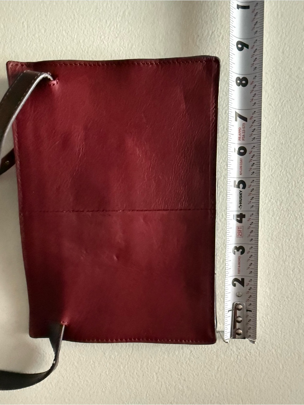 Burgundy Embossed Leather Belt Bag Waist Purse Crossbody Tignanello - Picture 6 of 9